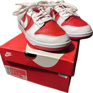 Nike Dunk low men’s retro university red/white size 12